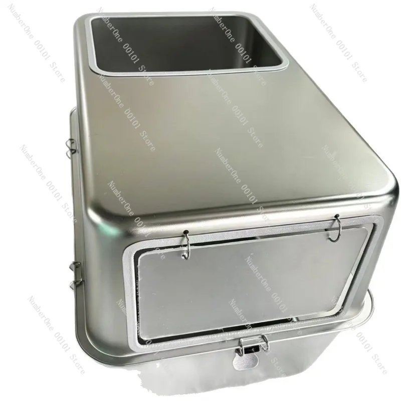 Large Capacity Stainless Steel Cat Litter Box Anti Splash Open Top Cat Toilet Pan Deepened Thickened Metal Kitty Sandbox Easy