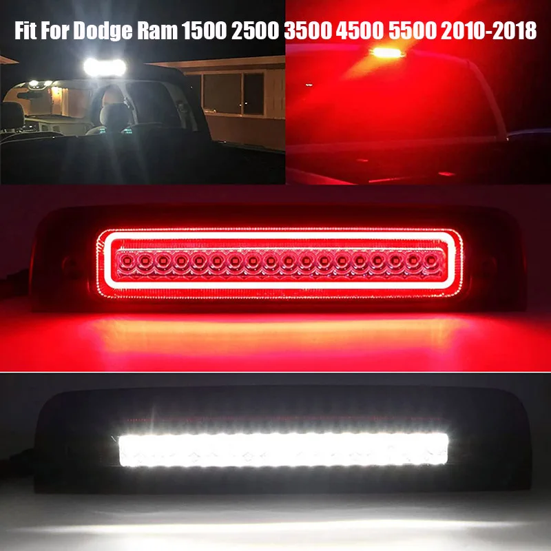 LED High Mount Brake Light For Dodge Ram 1500 2500 3500 4500 5500 2002-2018 LED Ring Light Guide High Mount The Third Brake Lamp