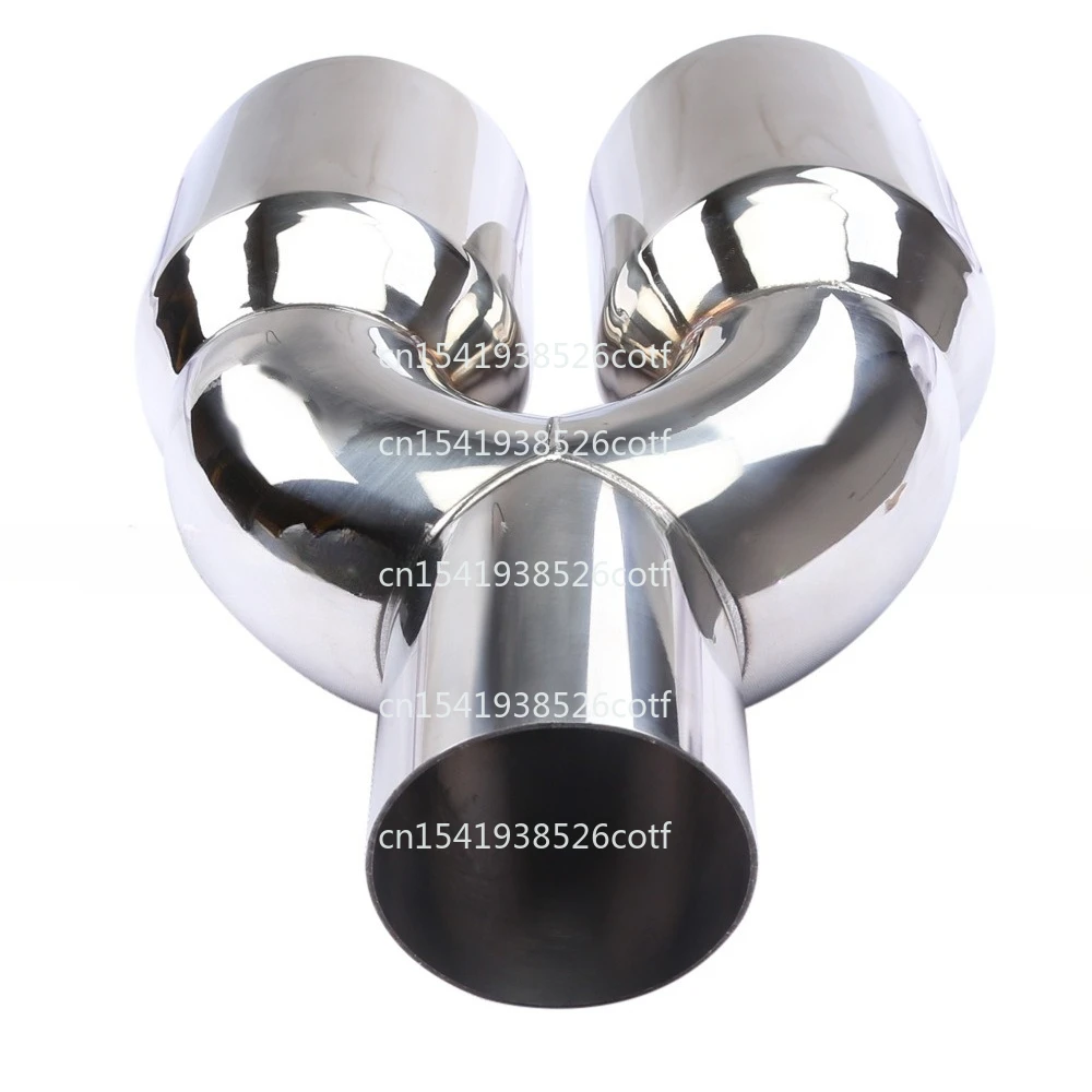 

One point two 63-89mm double-layer oblique mouth double stainless steel tail throat U-shaped car modified double tail throat