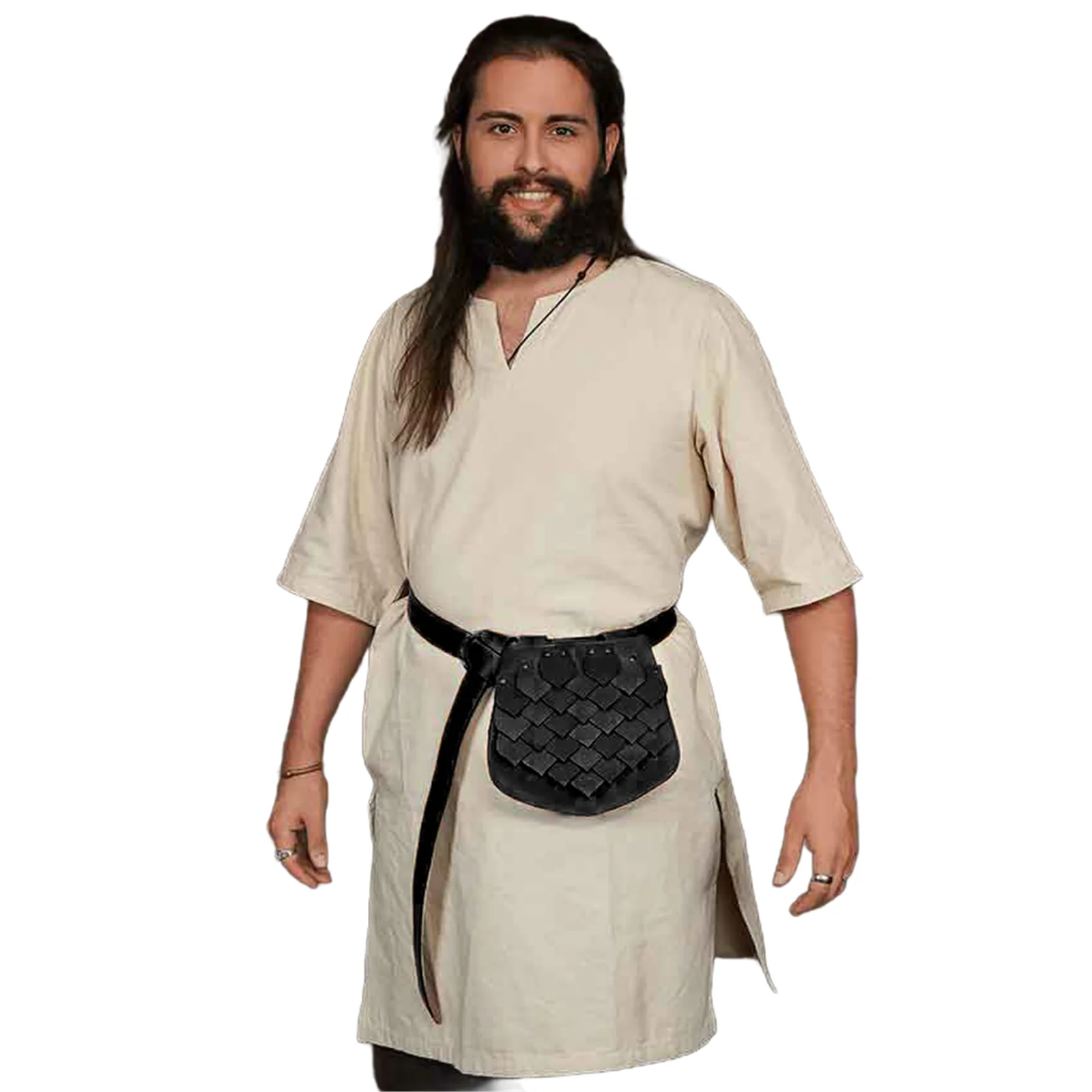 Bolsa de cinturón renacentista, riñonera medieval de piel sintética, accesorios de disfraz LARP para hombres y mujeres