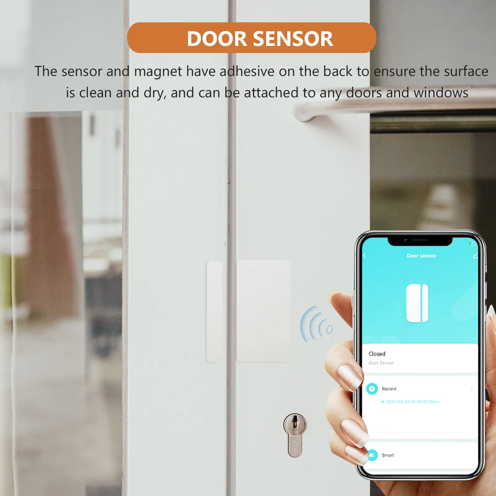 

Door Window Sensor Wireless Voice Control Remote Notification Multi-Scenario Use Door Sensor