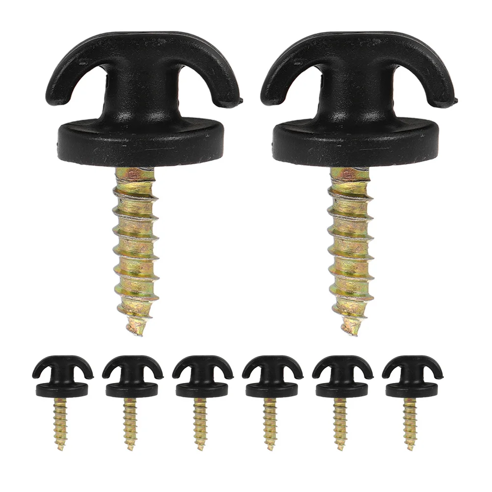 

8Pcs Car Rear Trunk Hooks Cargo Net Replacement Metal Hardware Kit Mounting Points Organizer Car Trunk Hook Luggage Net Hook