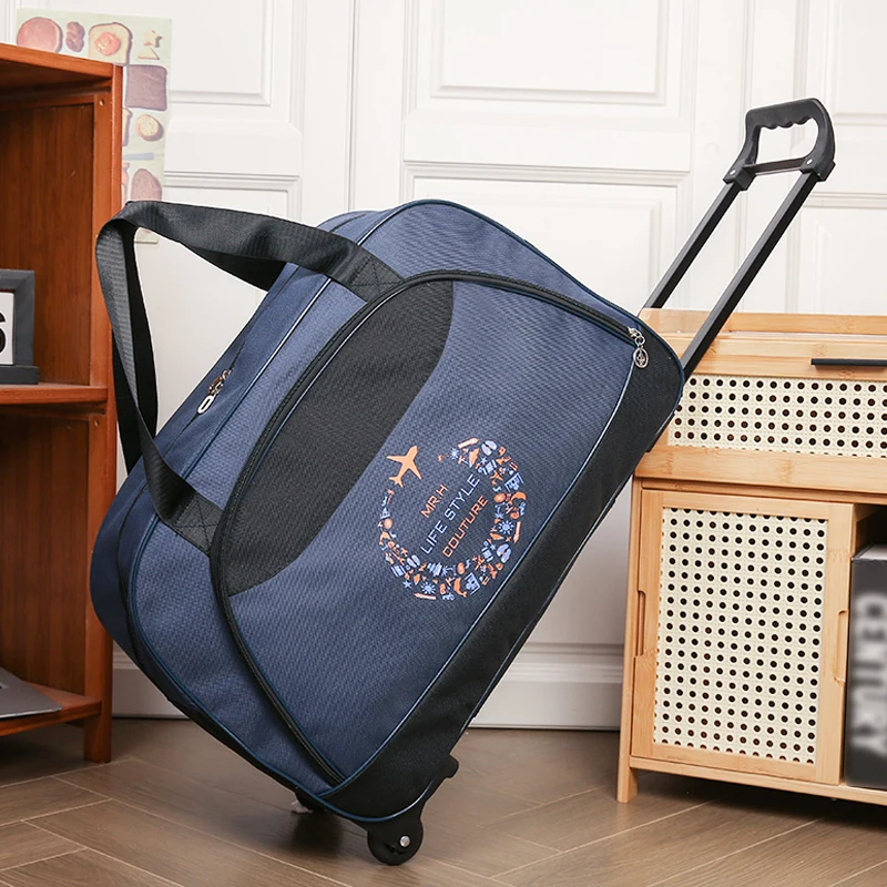 

Водонепроницаемая дорожная сумка большой емкости с колесами, ручная сумка-сумка Lage, складная ткань из бычьей ткани для молодежи