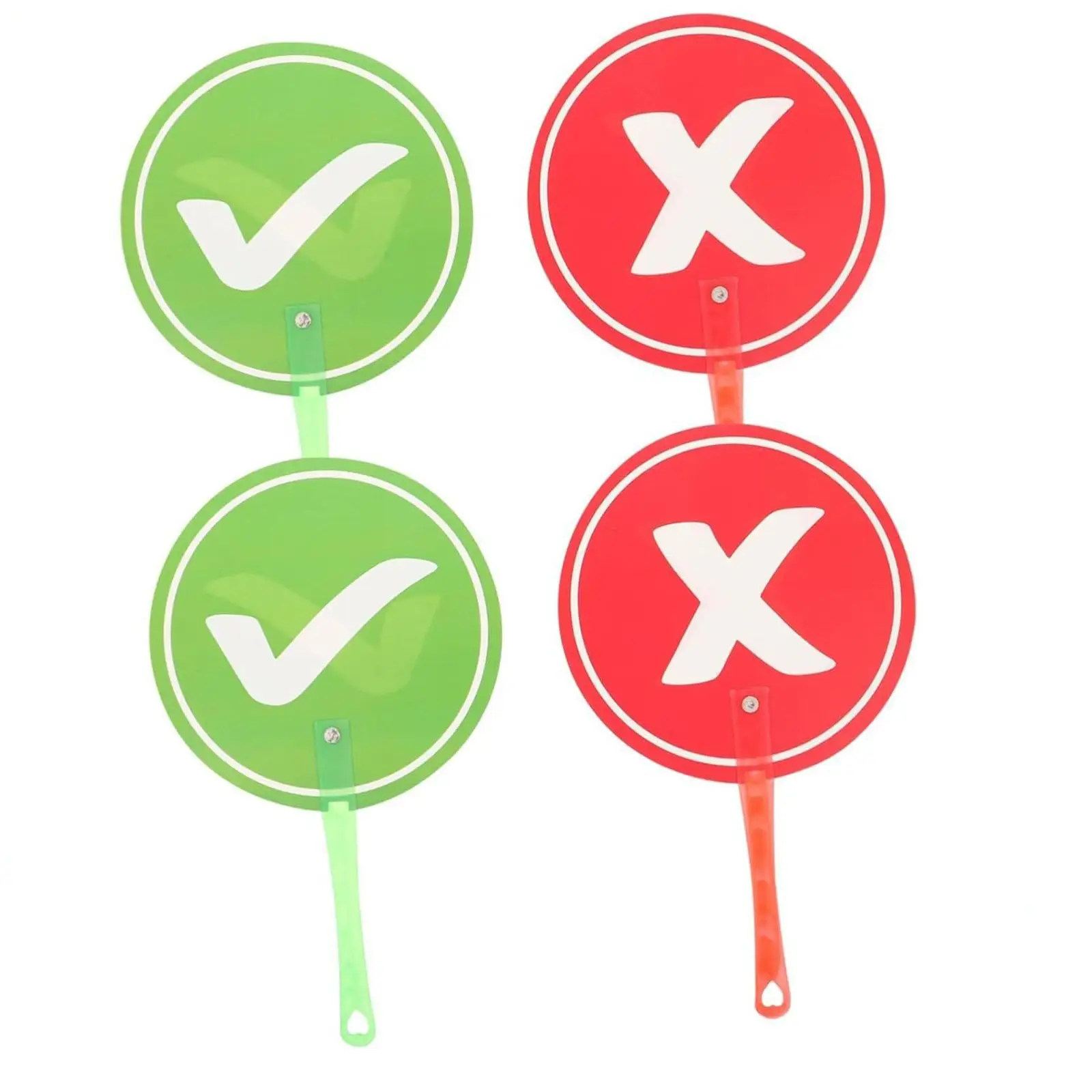 Green Red Voting Paddles Double Sided Interaction Signs for Classroom True False Answer Boards for Teacher Student Games