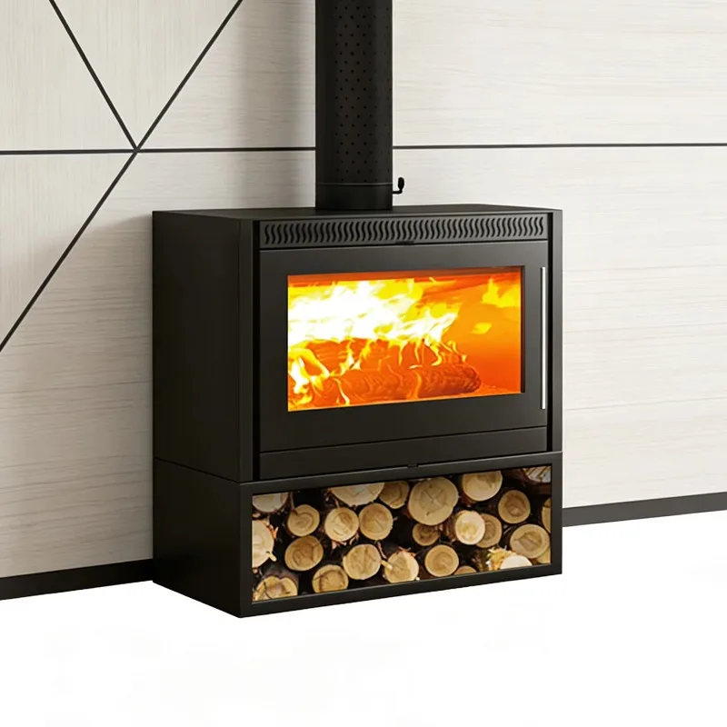 23kW Tertiary Air Distribution Wood-burning Fireplace Steel Construction Modern Design Indoor Use 3-Year Warranty Environmental