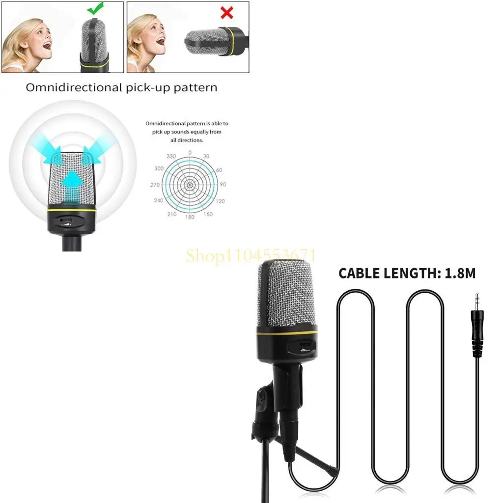 

Best Seller Professional SF920 Cardioid Condenser Microphone with Tripod Stand for PC Laptop Video Recording 3.5mm Insert and