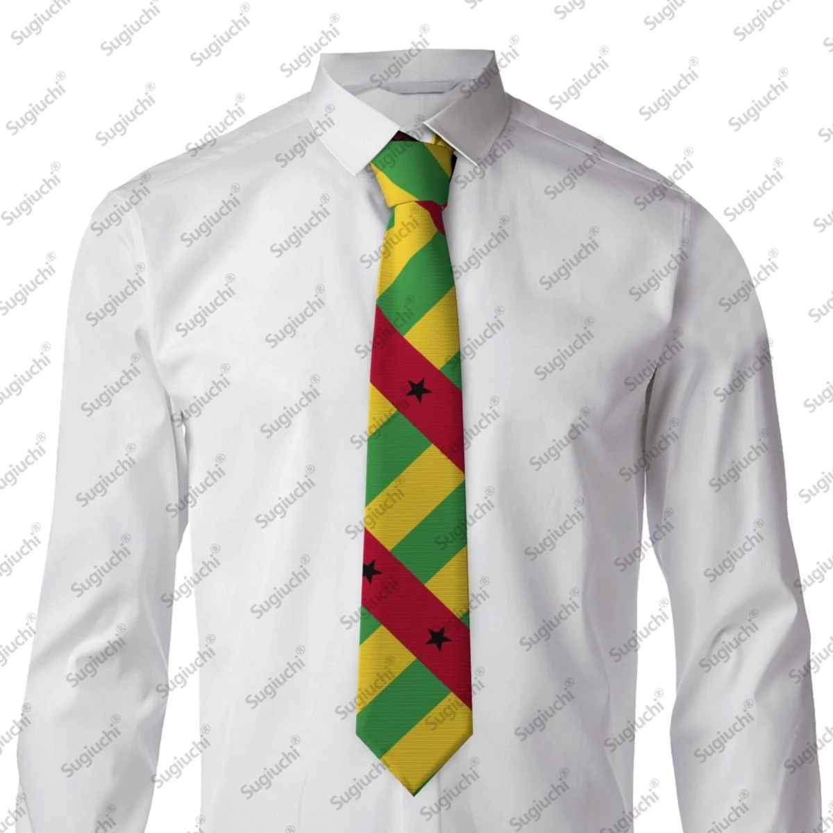2026 غينيا بيساو العلم الزفاف ربطات العنق للرجال النساء عادية منقوشة التعادل الدعاوى سليم ربطة العنق Gravatas للهدايا #3