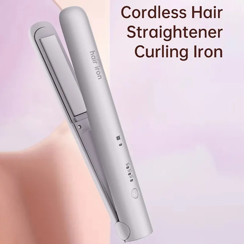 

A99G-Portable Mini Styling Iron With 3 Heat Settings, Wireless Hair Straightener And Curler 2-In-1