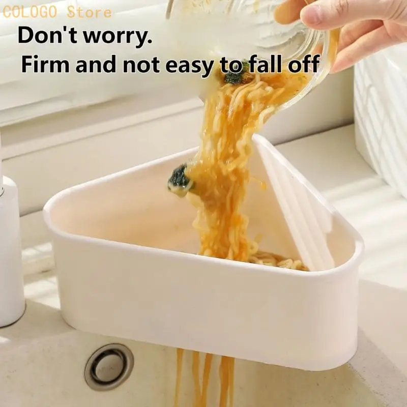 Kitchen Sink Corner Draining Basket for Produce, Tableware, and Draining Tasks D0LD