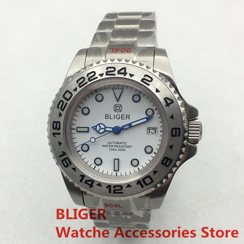 BLIGER 40mm/43mm Men's  Automatic Water Resistant Watch Sapphire Glass Mingzhu 3804 NH35 Miyato8215Movement Luminous