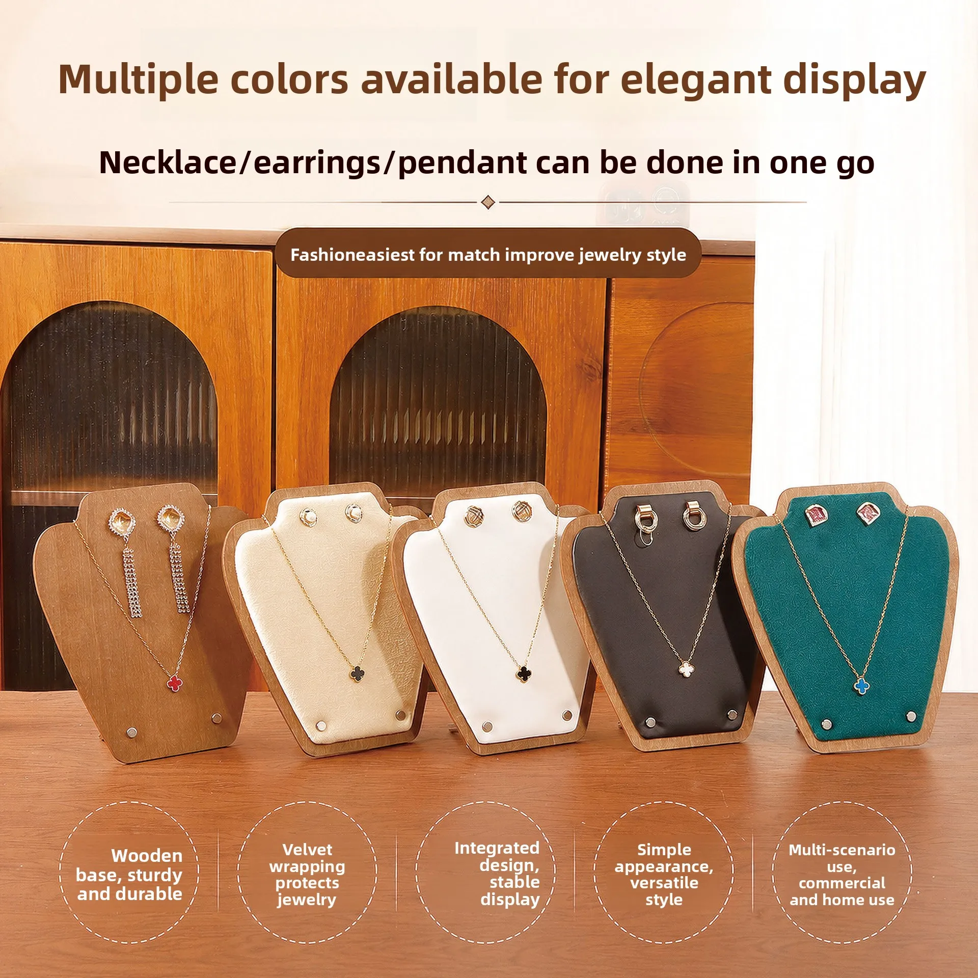 Removable Necklace Bracelet Display Stand Jewelry Hanger Jewelry Display Storage Necklace Board Jewelry Props Earrings