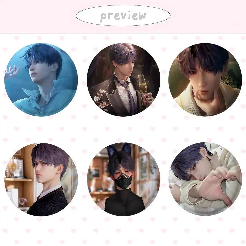 

Cute Rafayel S-love And Deep Space Hot Brooches On Backpack Decoration Round Enamel Pins For Jewelry Gifts Bag Accessorys