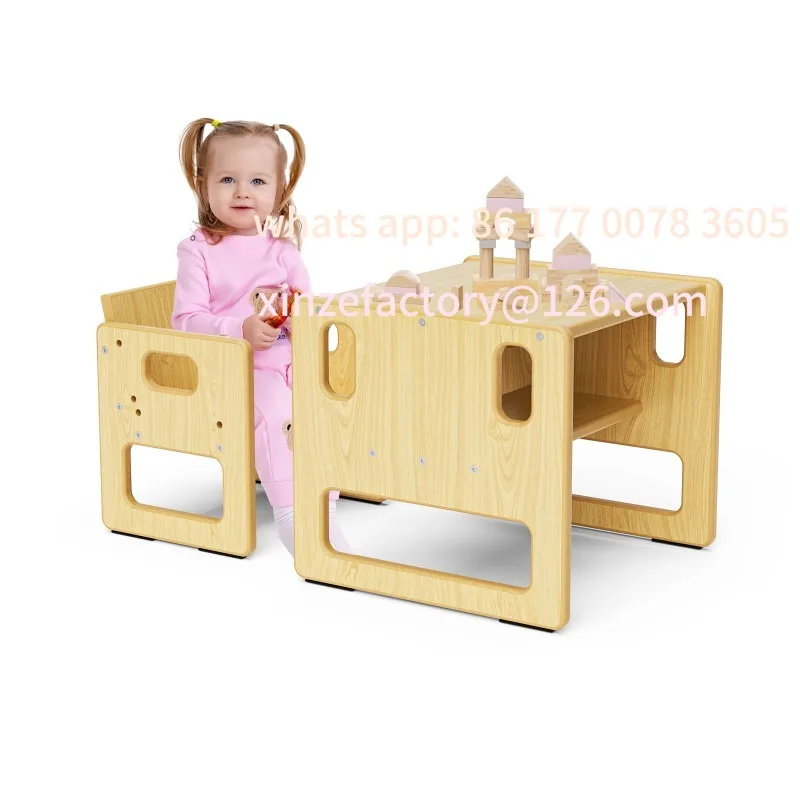 

Customizable Wooden Children Furniture Study Table For Kids Home Kindergarten Game Learning Table Kid's Desk And Chair Set Toy