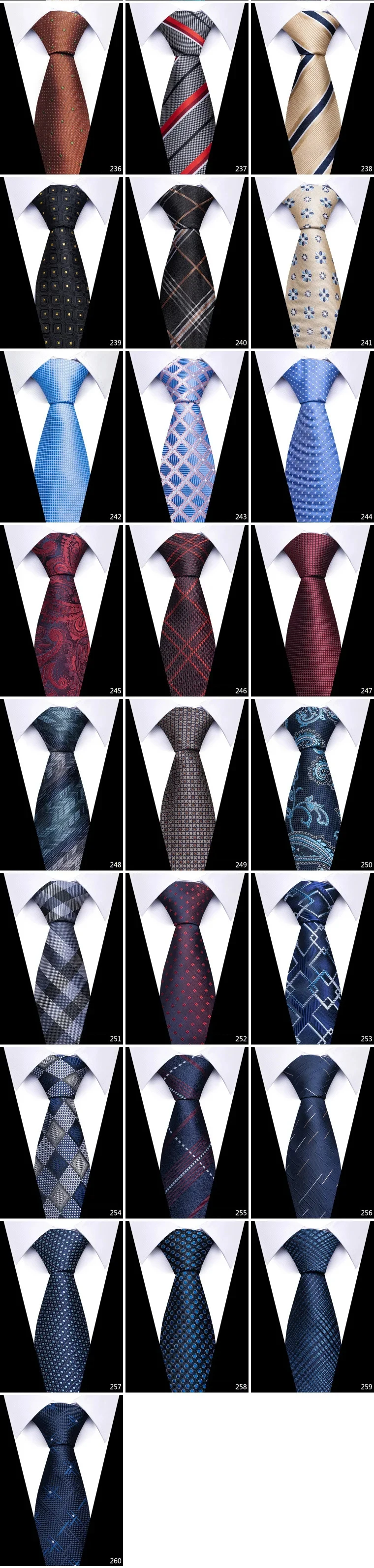 Hochwertige Hochzeitskrawatten für Männer, modisch, neuer Stil, blauer Streifendruck, Krawatten, tägliches Büro, Bekleidung, Accessoires, Geschenk für Männer – Detail 3