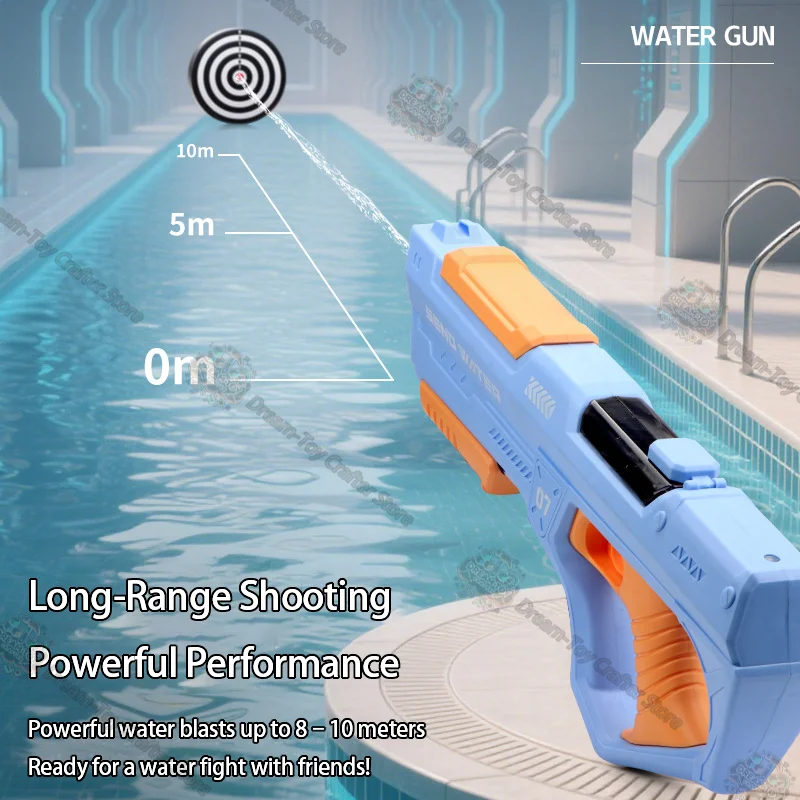 ไฟฟ้าปืนฉีดน้ําอัตโนมัติของเล่นสําหรับเด็กมือดูดอัตโนมัติ Soaker กลางแจ้ง Blaster Summer Beach Splash ยิงน้ําต่อสู้ Play