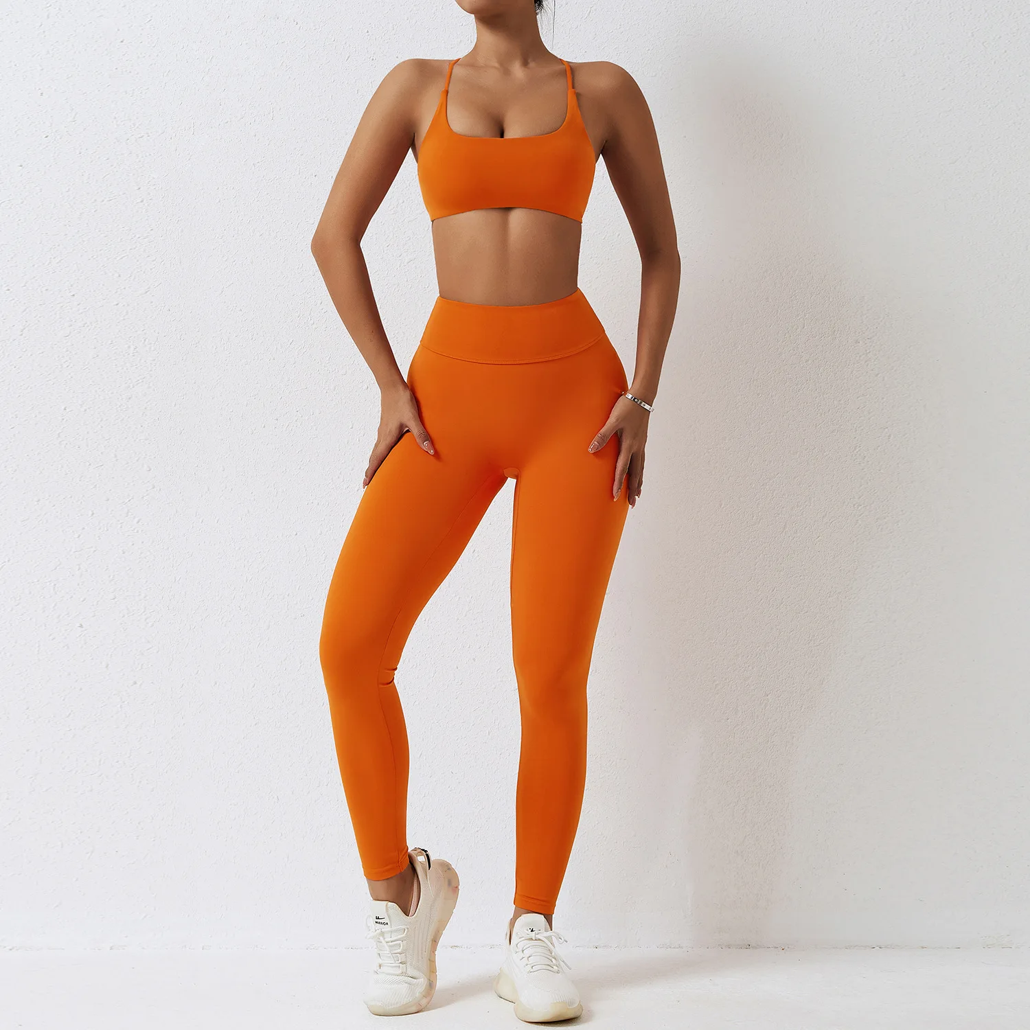 Yoga Fitness Sportswear Set para Mulheres, Ginásio Set, Sutiã Esportivo, Leggings, Roupas de Treino, Desgaste Atlético