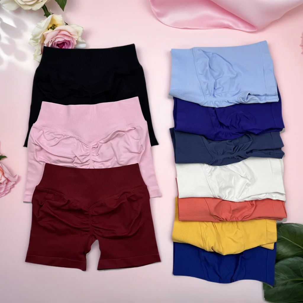 Pantaloncini estivi da donna Impact Pantaloncini senza cuciture a vita bassa Pantaloncini da palestra Pantaloncini da yoga e pantaloncini da allenamento da ciclismo ad alta elasticità