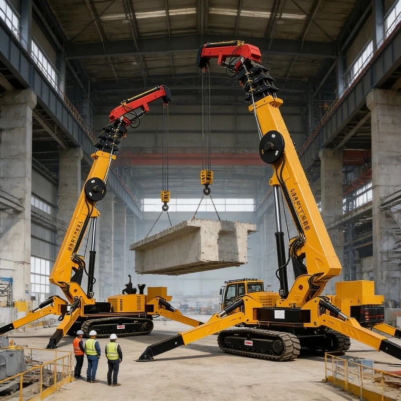 Portable Floor Hydraulic Mini Hoist Crane Multi-Functional Aerial Work Spider Crane for Warehouse Lifting