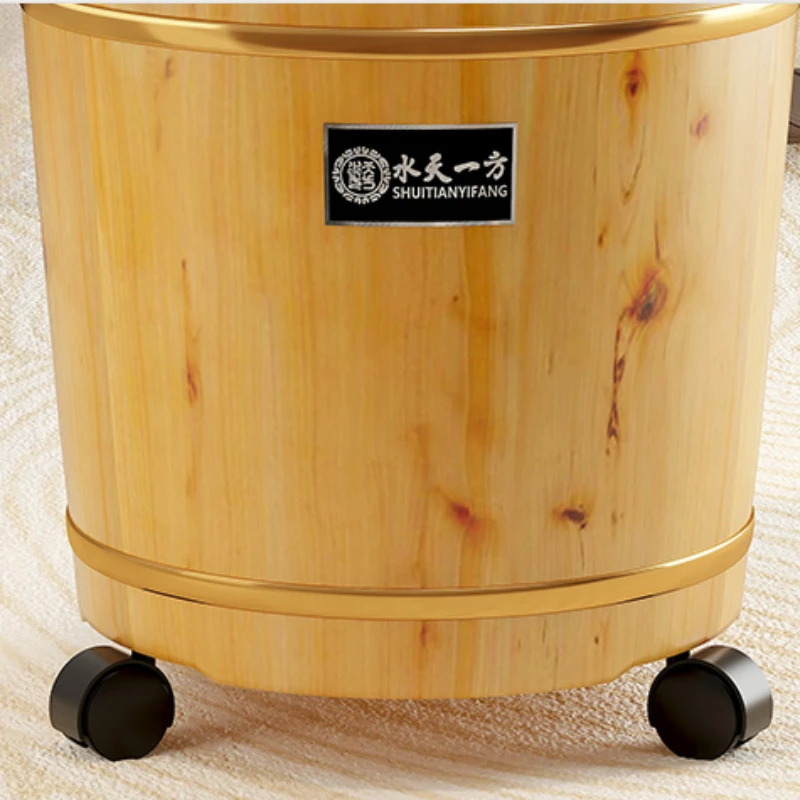 Winter Foot Soaking Tub Solid Wood Leg Bath For Calves Household Footplate Washing Basin Wooden Bucket For Relaxation