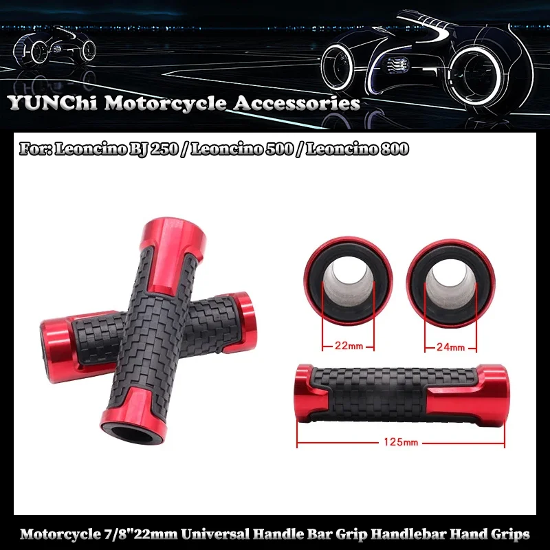 

Motorcycle 7/8"22mm Universal Handle Bar Grip Handlebar Hand Grips For Benelli Leoncino BJ 250 / Leoncino 500 / Leoncino 800
