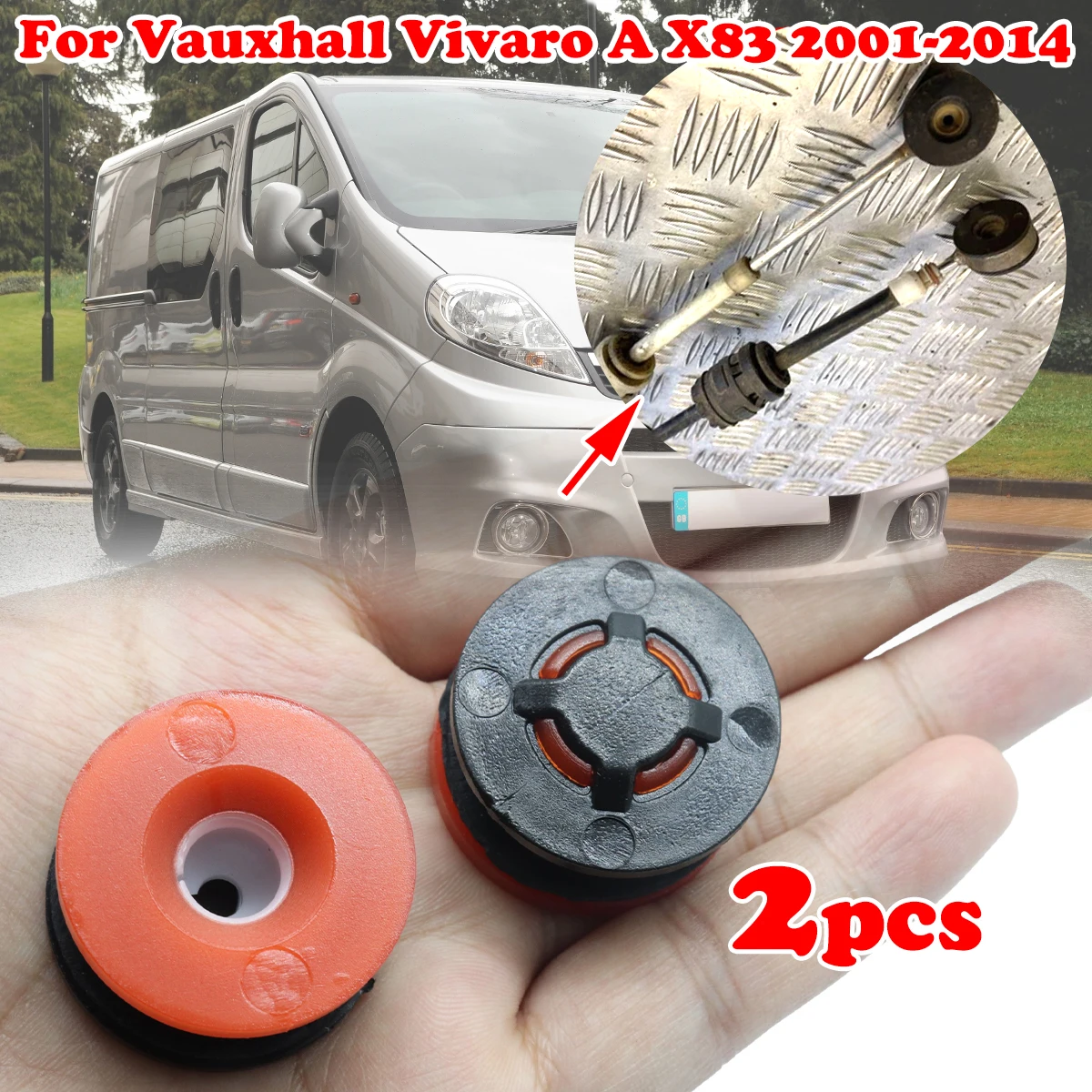 

2set Gear Shift Cable Linkage End Rod Bushing Adapter Gromme Manual Transmission For Vauxhall Vivaro A X83 2001-2013 2011 2014