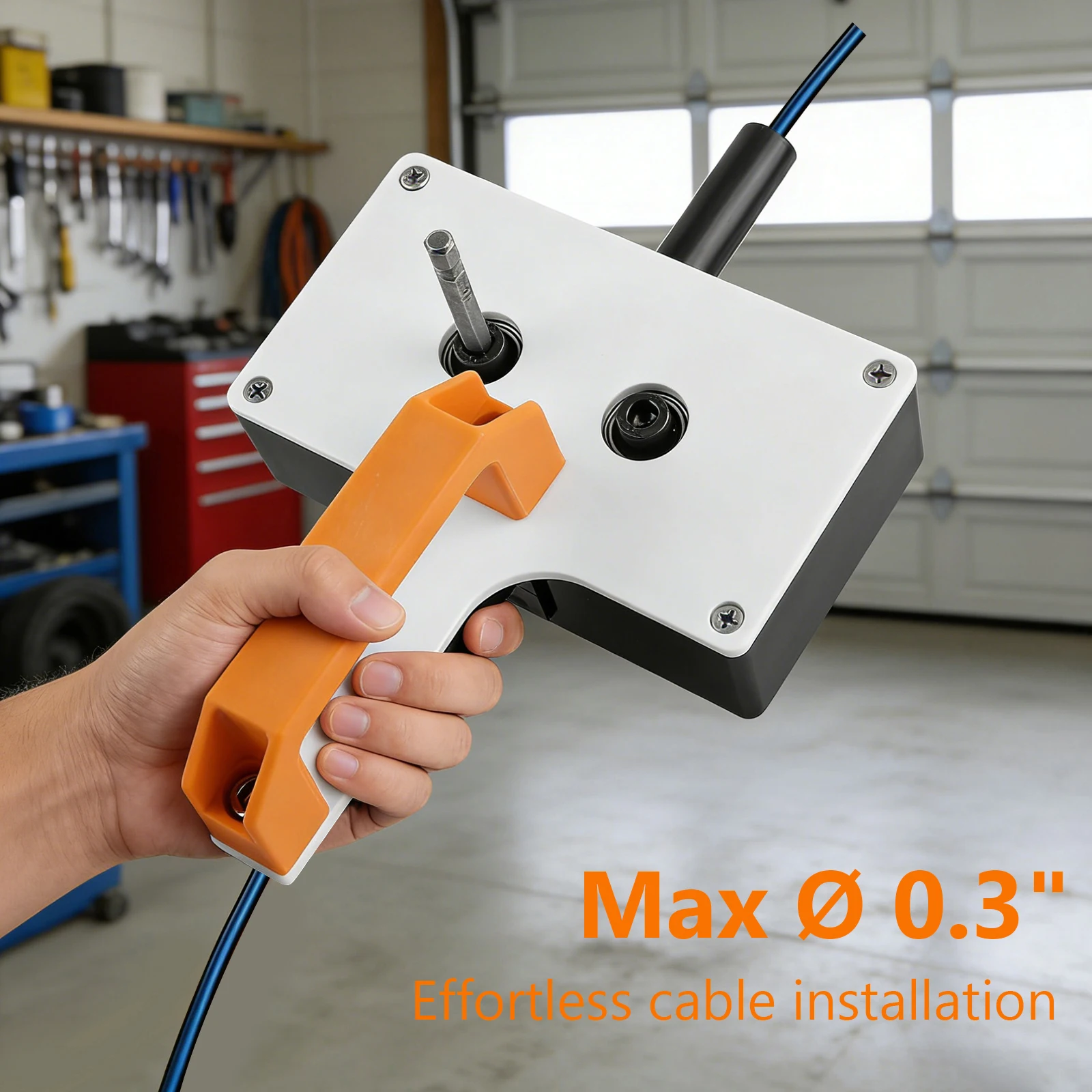 Wire Pulling Tools for Conduit Wiring Cable Puller 0.3inch Max Cables Threading Machine for Electrician Pipe Narrow Spaces Wall