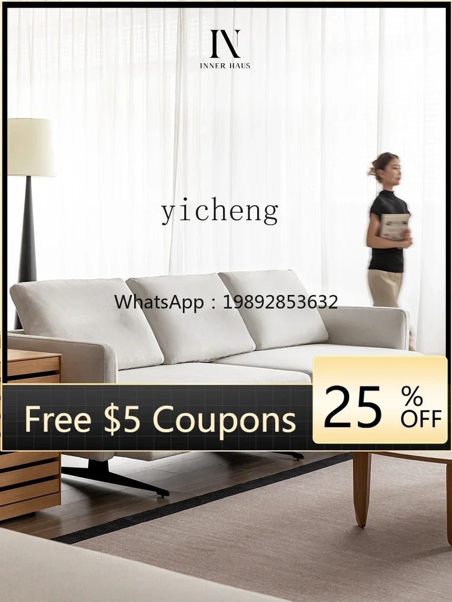 

ACC Living Room Home Fabric Sofa Modern Simple Small Apartment Cream Style Double Straight Row Sofa
