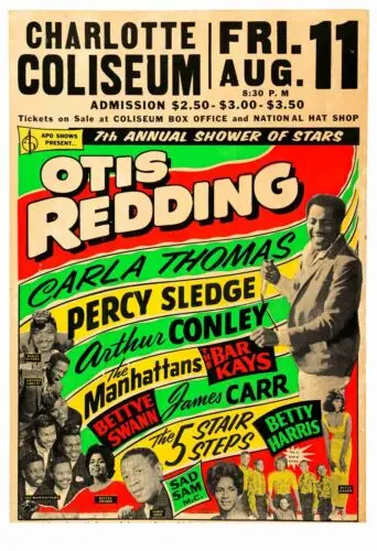 Otis Redding Concert Poster Or A Metal Tin Sign 12 x 18 sign