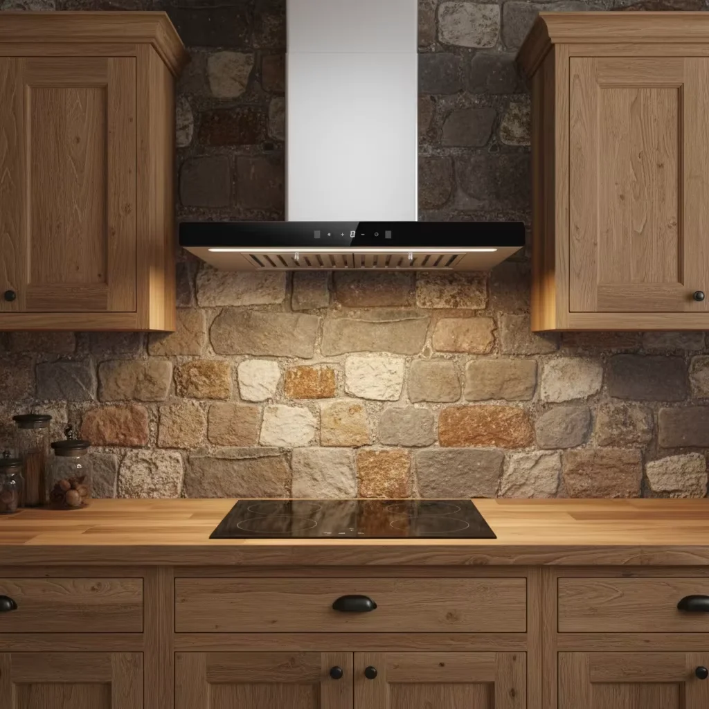 

Кухонная вытяжка 90 см с мотором, фильтром и защитой от брызг, из нержавеющей стали, с медным черным корпусом, электрическая, с низким уровнем шума