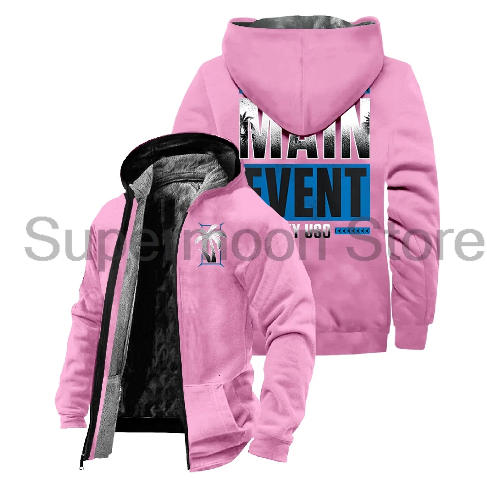 Jey Uso Main Event felpa con cappuccio Unisex manica lunga Streetwear parka donna uomo giacca invernale cappotto