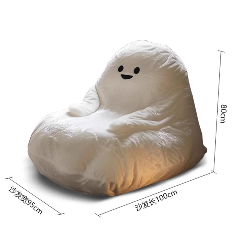 Cream wind lazy sofa bedroom living room leisure single sofa