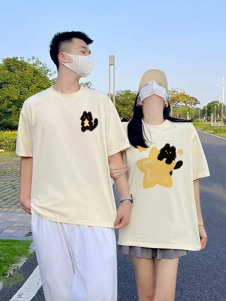 Honeymoon Couple Outfits Dating korean reviews many clothes 한국인 후기 많은 옷 Summer Spring Print couple Tshirt Tee