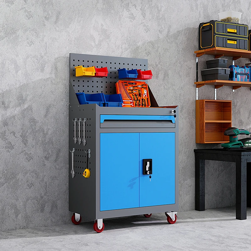 Multifunctional Modular Metal Powder Coated Lockable Wheeled Workshop Tool Cabinet1 Drawers Strong Load Capacity For Garage