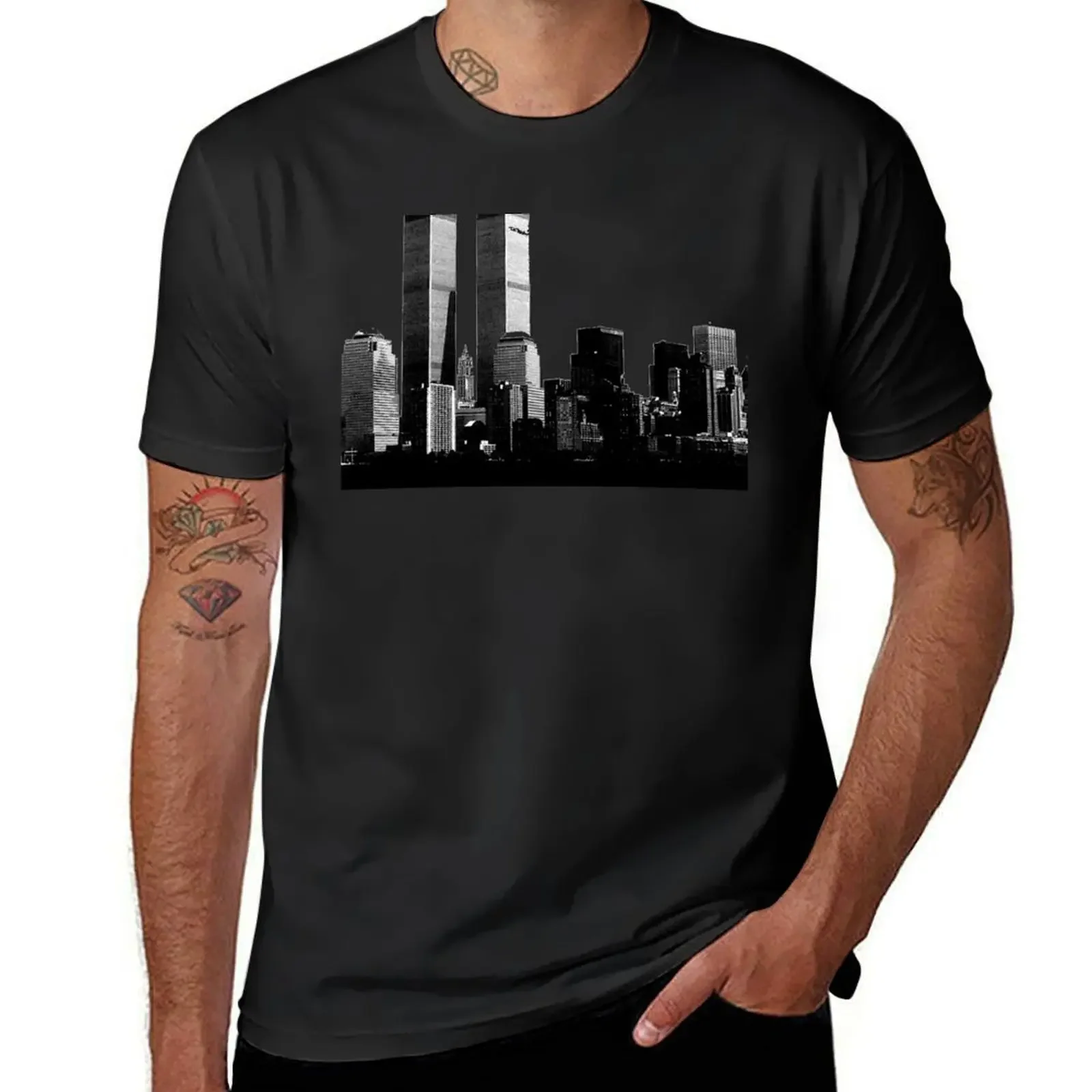 

twin towers T-Shirt sublime blacks Short sleeve tee summer tops workout shirts for men