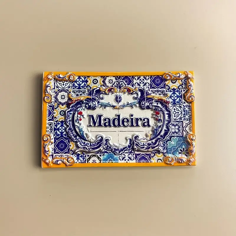 Spanish Tourist Souvenirs Madrid Tile 3D Refrigerator Magnets Creative Tile Decorations Unique Gift Items