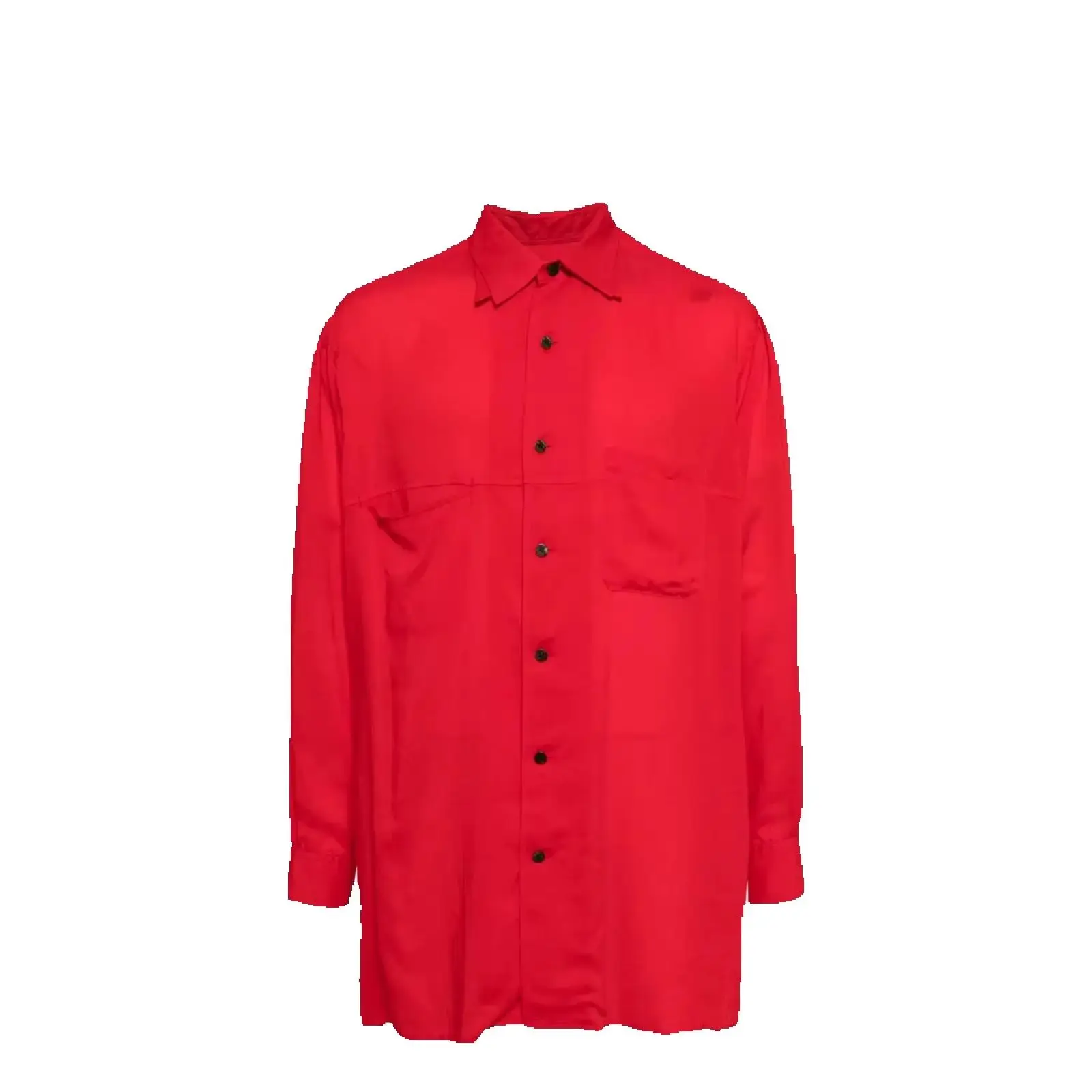 Camisa de Manga Longa Vermelha Unissex Tamanhos Grandes S-6XL 2026 Nova Coleção Fantasia Masculina e Feminina