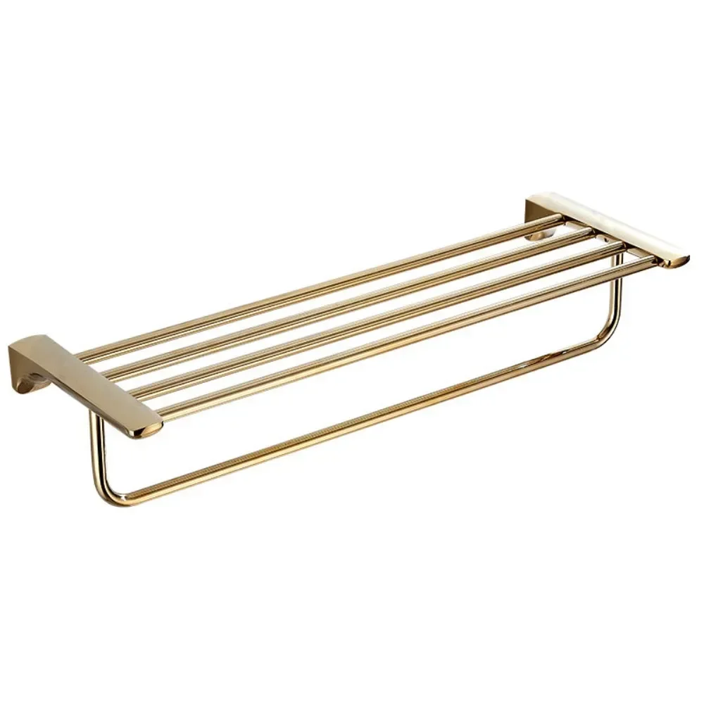 304 Stainless Steel Bathroom Accessories Towel Rack Gold Plated Toilet Brush Paper Towel Holder Towel Rings Bath Hardware Sets