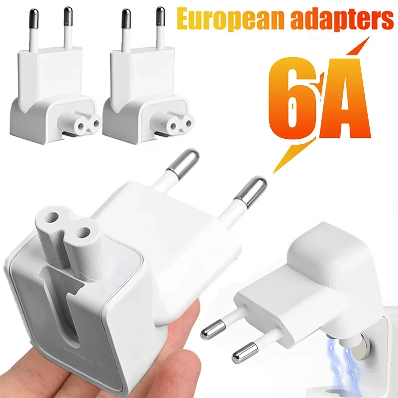 1-3PCS Protable EU Plug Adapter 6A Fast Charging Laptop Converters for Apple MacBook IPad Pro for Magsafe Wall Charger Adapters