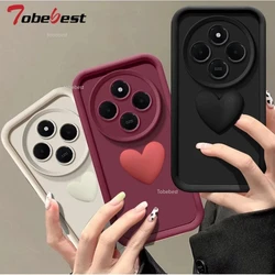 Love Heart Silicone Camera Lens Protective Case for Xiaomi Redmi 14C Note 14 Pro Plus 4G 5G Phone Cover
