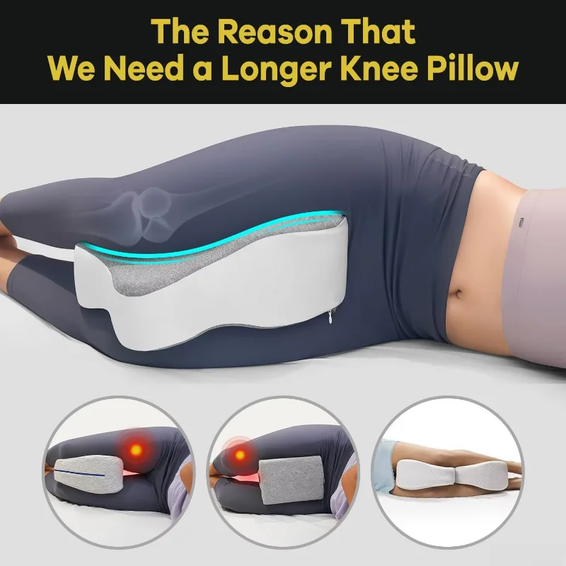 Memory Foam Leg Knee Pillow For Side Sleeping Support Pillow Between Legs Relieve Sciatica Back Hip Knee Joint Discomfort