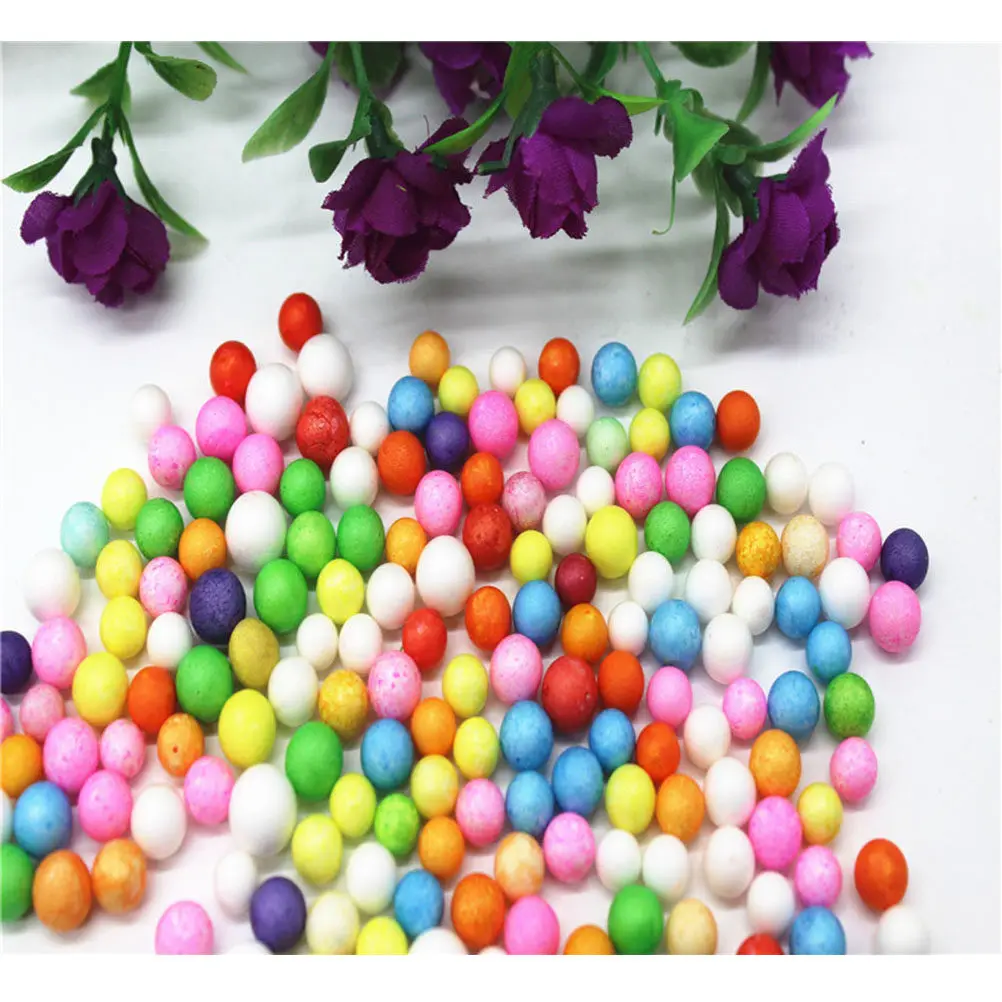 6Pack 7-9Mm Colorful Polystyrene Mini Balls for Making Clay Crunchy Sensory Play DIY Craft Floral Arrangement Party