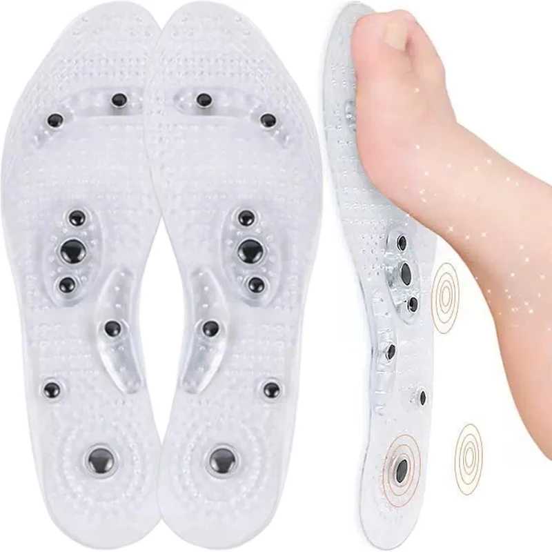 Trimmable Magnet Therapy Shoe Inserts Comfort Magnetic Massage Foot Pads Relieve Fatigue Foot Care Accessories for Men Women