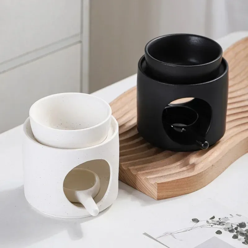 3-in-1 Candle Essential Oil Ceramic Craft Incense Lamp Candleholder Aromatherapy Burner Suitable for Home, Office, Wedding