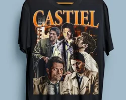 Castiel Shirt TV Series 90s Supernatural Tshirt Vintage Graphic T Shirt Movie Unisex Crewneck 90s Sweatshirt Cs01