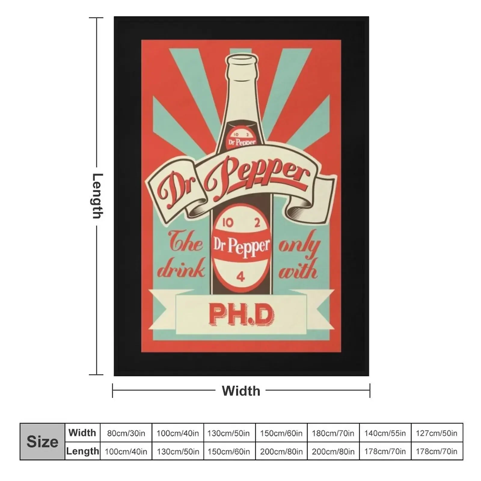 Dr. Pepper Vintage Throw Blanket For Baby Sofa Bed Camping Blankets
