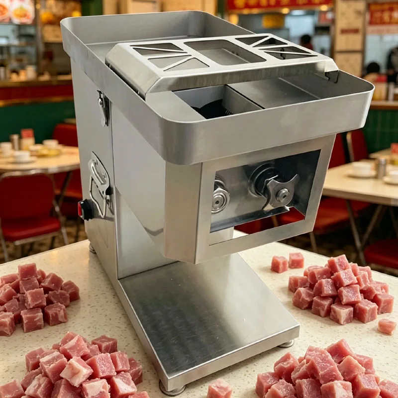Automatic Fresh Meat Slicer Multi-functional Slicing Shredding Diced Commercial Meat Processing Equipment
