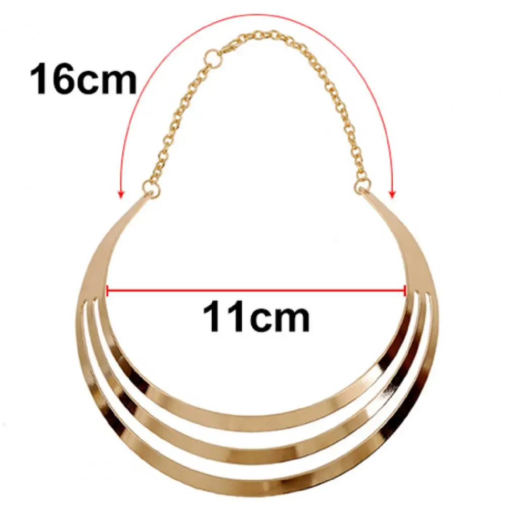 Layered Necklace For Women Unique Design Waterproof Alloy Exaggerated Layered Necklace for Wedding Jewelry Gifts