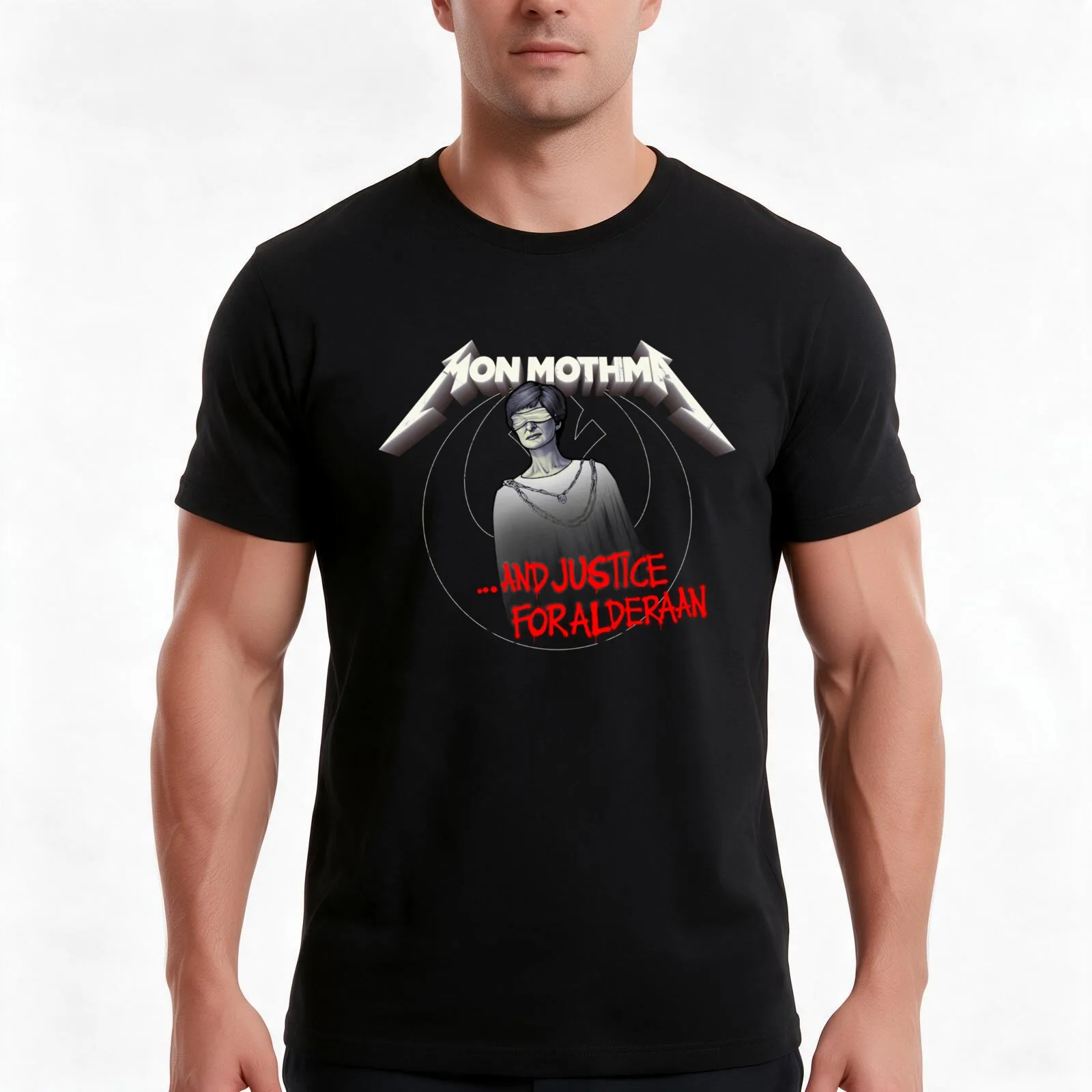 Mon Mothma T-Shirt, Summer Casual Cotton Tee, Oversized Streetwear Tops, Vintage Graphic Print, Loose Fit Short Sleeve