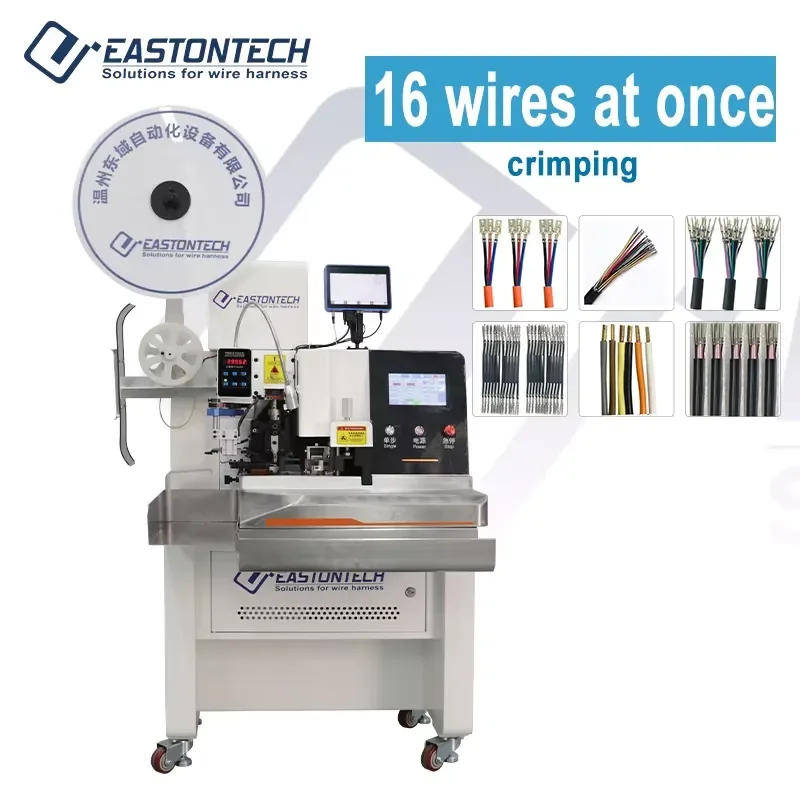 2026Hot Servo Motor Cable Manufacturing Equipment EW-5540 Automatic Wire Sheath Stripping & Crimping Machine for Multi-Core