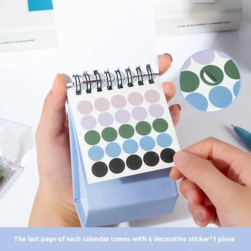 Mini Desk Calendar 2026 Small Standing Flip Weekly Calendar Creative Coil Calendar Planner For Daily Schedule Planning